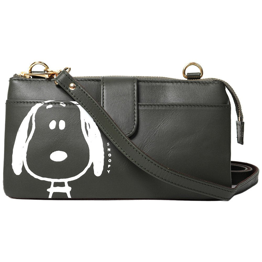 PEANUTS スヌーピー - F・V beagle お財布ポシェット / レザー / GREEN / バッグ - PGS
